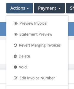 Revert Merged Invoices Link