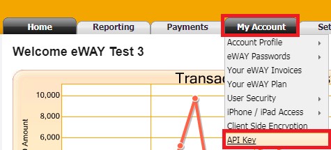 eWay API Key from MyeWay